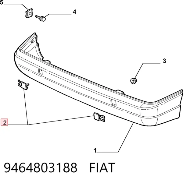Задний бампер 9464803188 Fiat/Alfa/Lancia