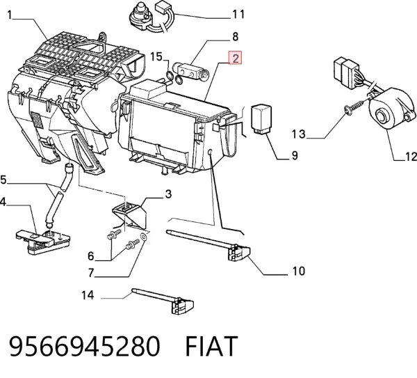 Испаритель кондиционера 9566945280 Fiat/Alfa/Lancia