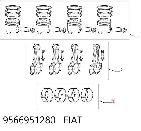 Вкладыши шатунные 9566951280 Fiat/Alfa/Lancia