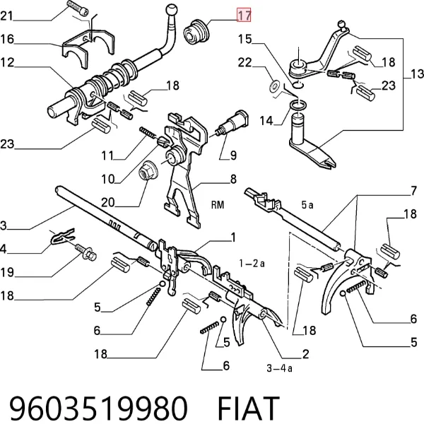 Сальник кулисы 9603519980 Fiat/Alfa/Lancia
