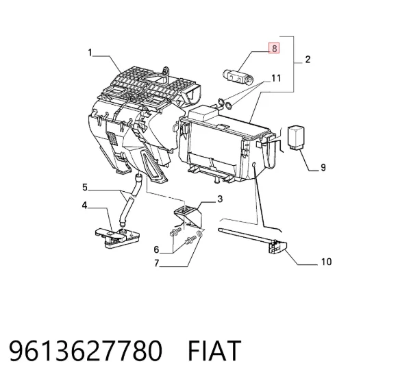 Клапан TRV кондиционера 9613627780 Fiat/Alfa/Lancia