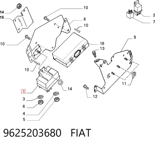 Реле свечей накала 9625203680 Fiat/Alfa/Lancia