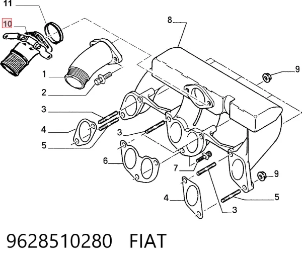  9628510280 Fiat/Alfa/Lancia
