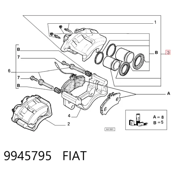 Суппорт тормозной передний левый 9945795 Fiat/Alfa/Lancia