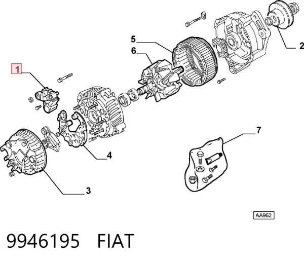 Реле генератора 9946195 Fiat/Alfa/Lancia