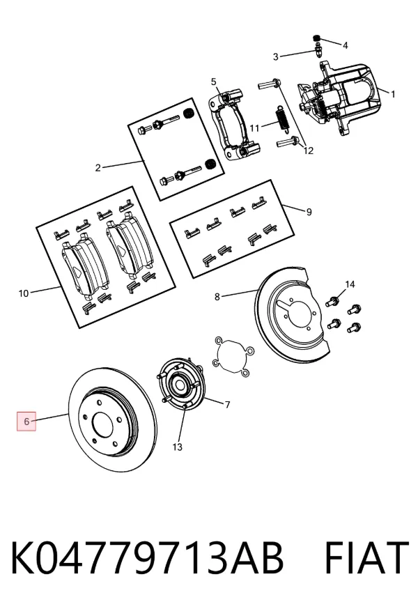 Тормозные диски K04779713AB Fiat/Alfa/Lancia