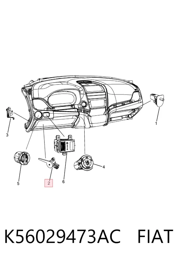 Датчик стоп сигнала K56029473AC Fiat/Alfa/Lancia