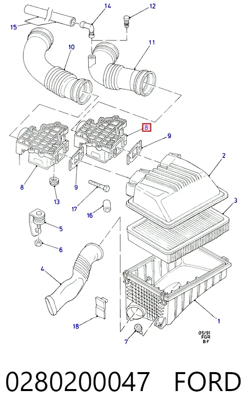 ДМРВ Ford Scorpio I