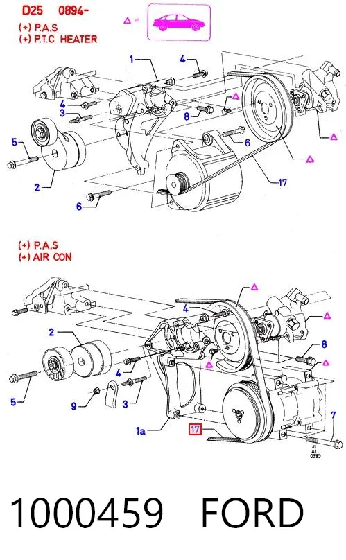 Ремень генератора 1000459 Ford