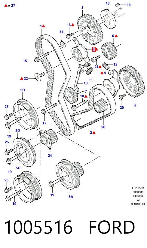 Ролик ГРМ 1005516 Ford
