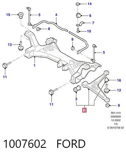 Рычаг передней подвески левый 1007602 Ford