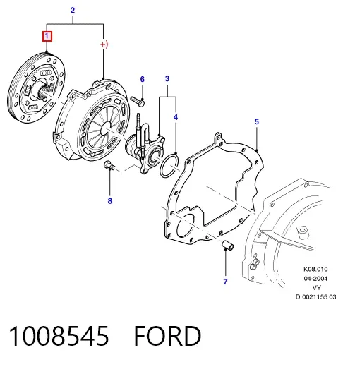 Диск сцепления 1008545 Ford