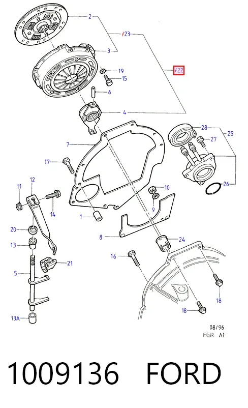 Сцепление 1009136 Ford