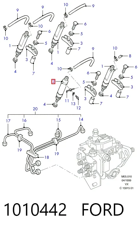 Топливные форсунки 1010442 Ford