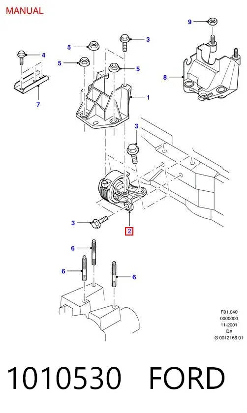 Левая подушка двигателя 1010530 Ford
