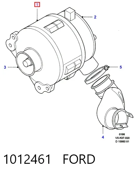Генератор 1012461 Ford