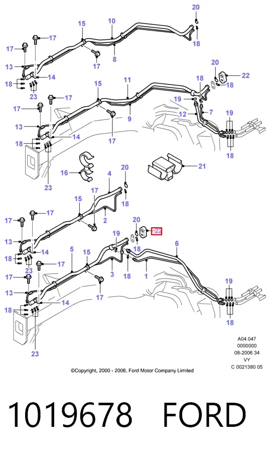 Клапан TRV кондиционера 1019678 Ford