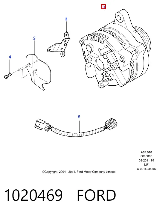 Генератор 1020469 Ford