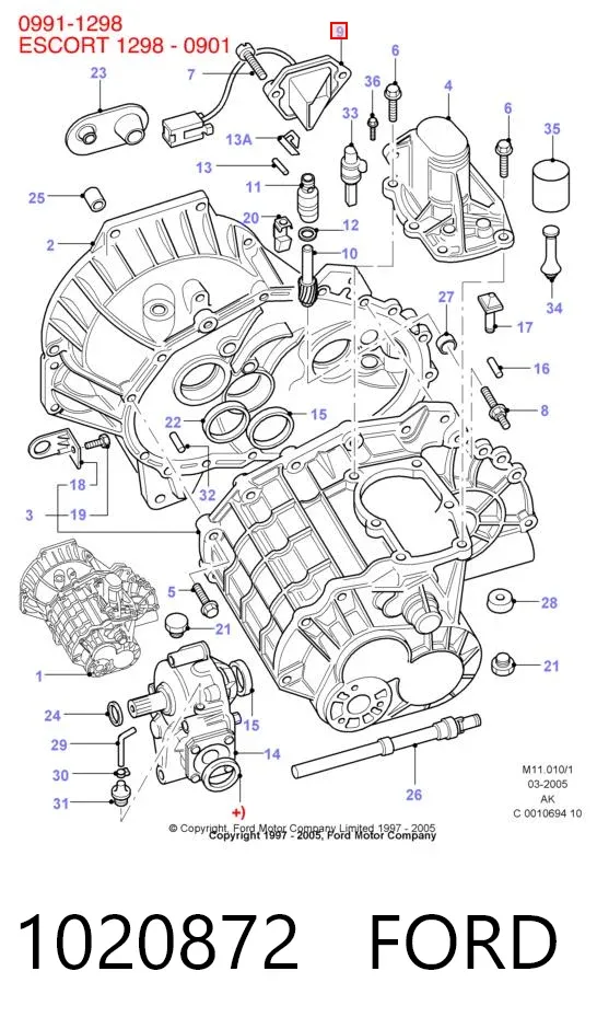Датчик заднего хода 1020872 Ford