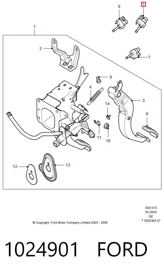 Датчик включения сцепления 1024901 Ford