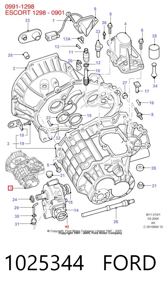 КПП 1025344 Ford