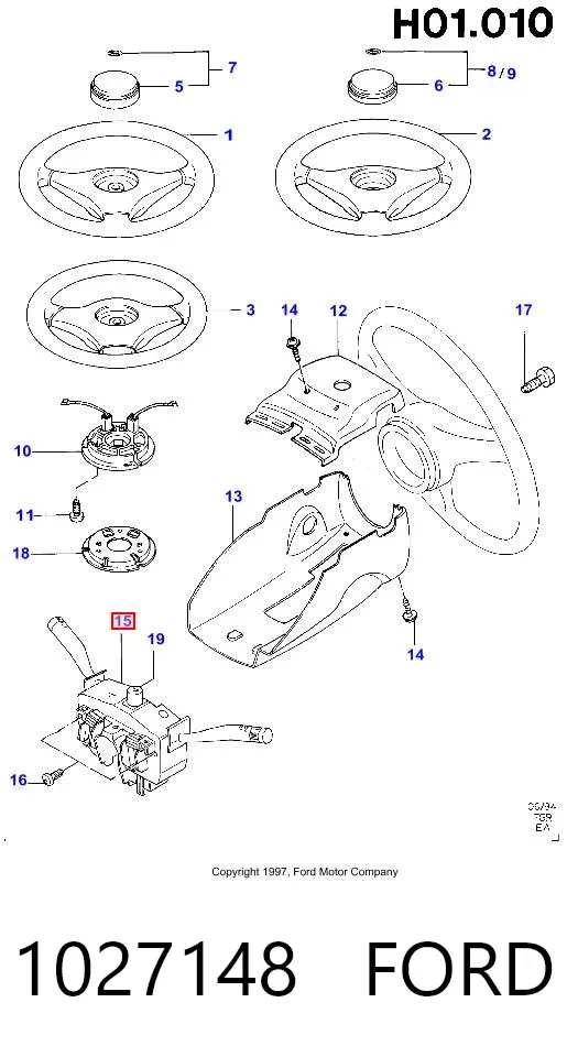 Подрулевой переключатель 1027148 Ford