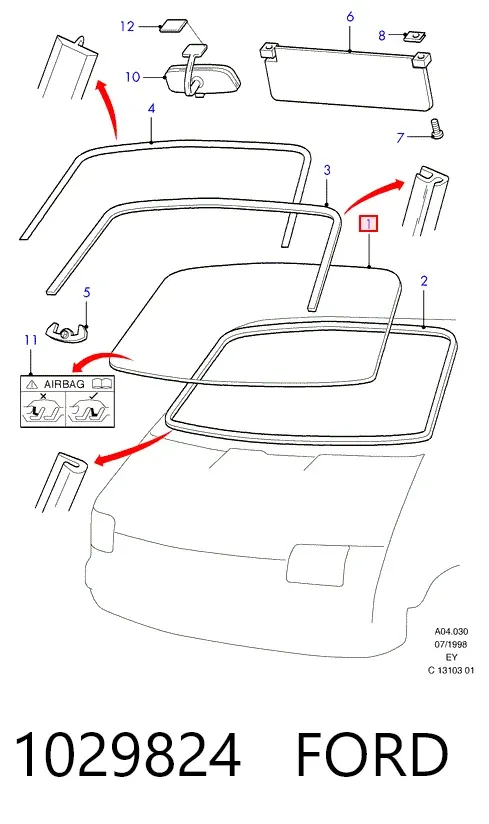 Лобовое стекло Ford Transit IV