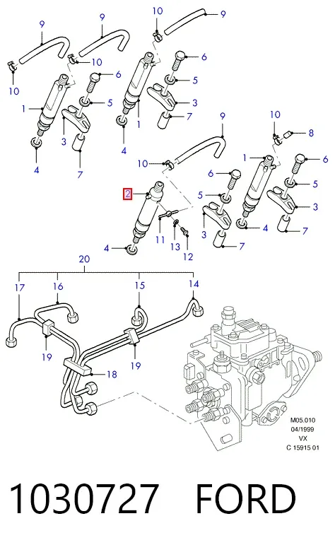 Топливные форсунки 1030727 Ford