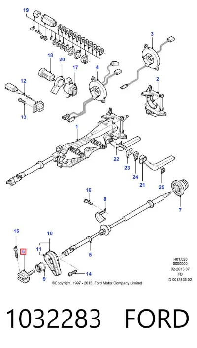 Муфта рулевого кардана FORD 1032283