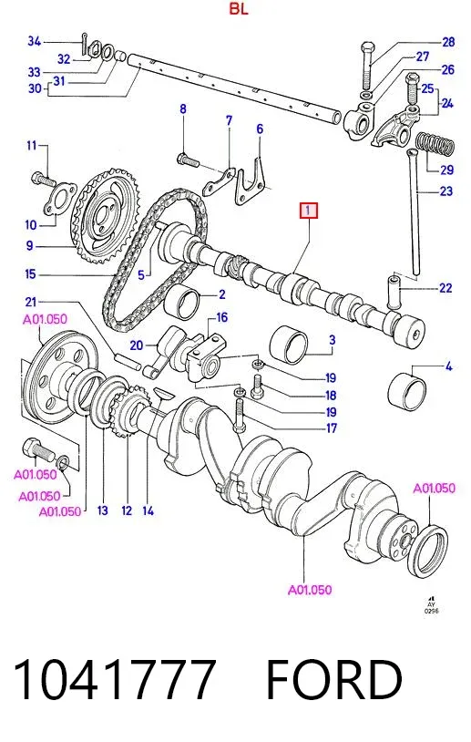 Распредвал 1041777 Ford