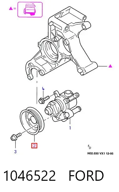 Шкив насоса ГУР 1046522 Ford