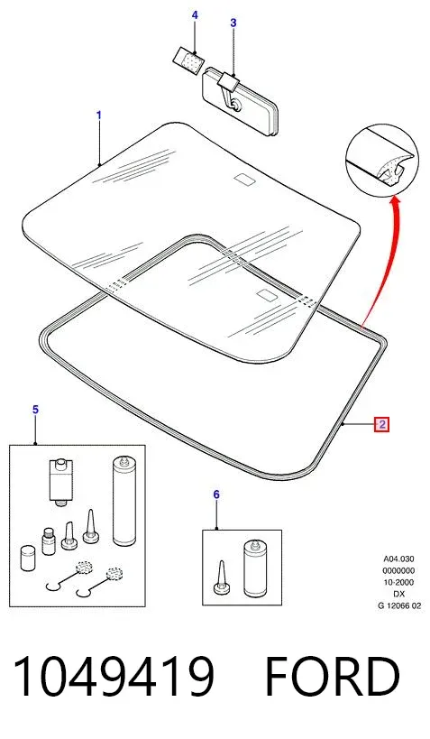 Уплотнитель лобового стекла GS2563P110X Icor