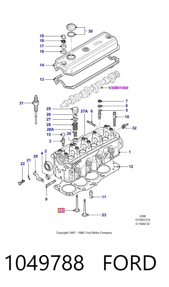 Выпускной клапан 1049788 Ford