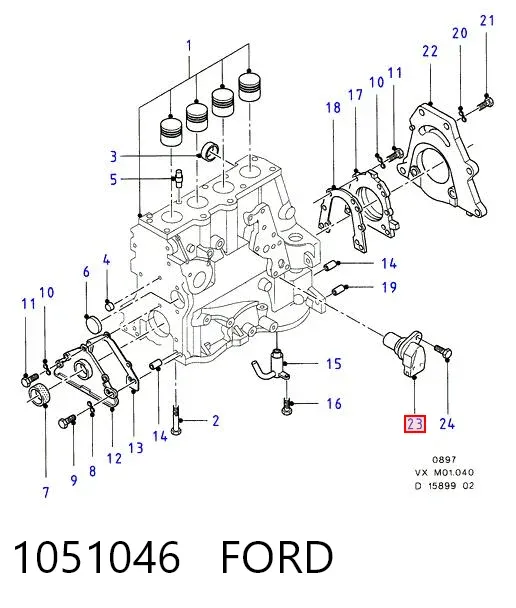 Датчик коленвала 1051046 Ford