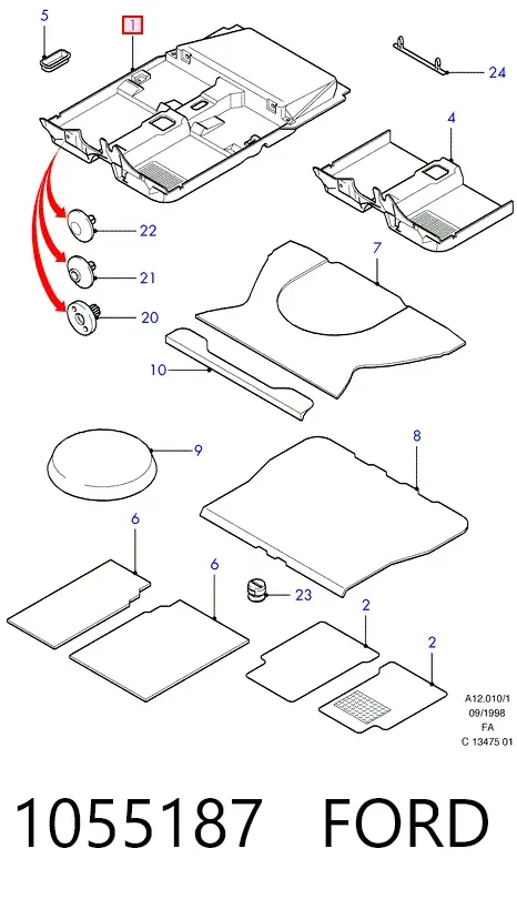 Передняя пружина 1055187 Ford