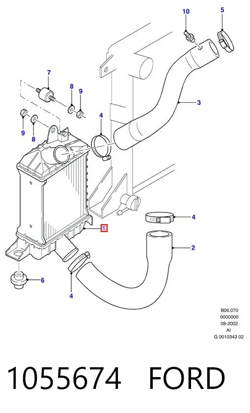 Интеркулер Ford Transit IV