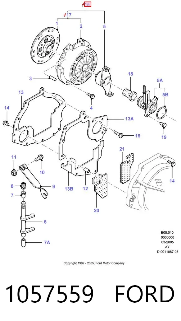 Сцепление 1057559 Ford