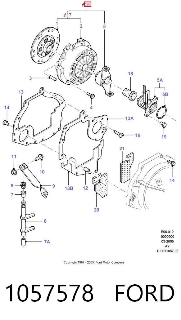 Сцепление 1057578 Ford