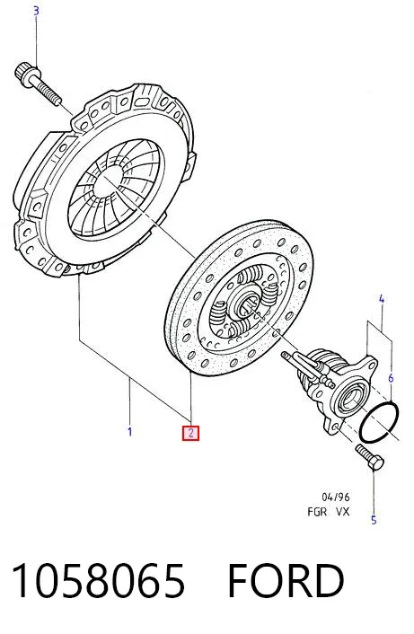 Диск сцепления 1058065 Ford