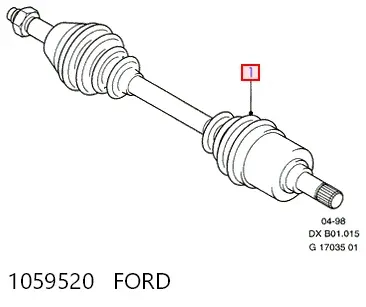 Правая полуось 1059520 Ford