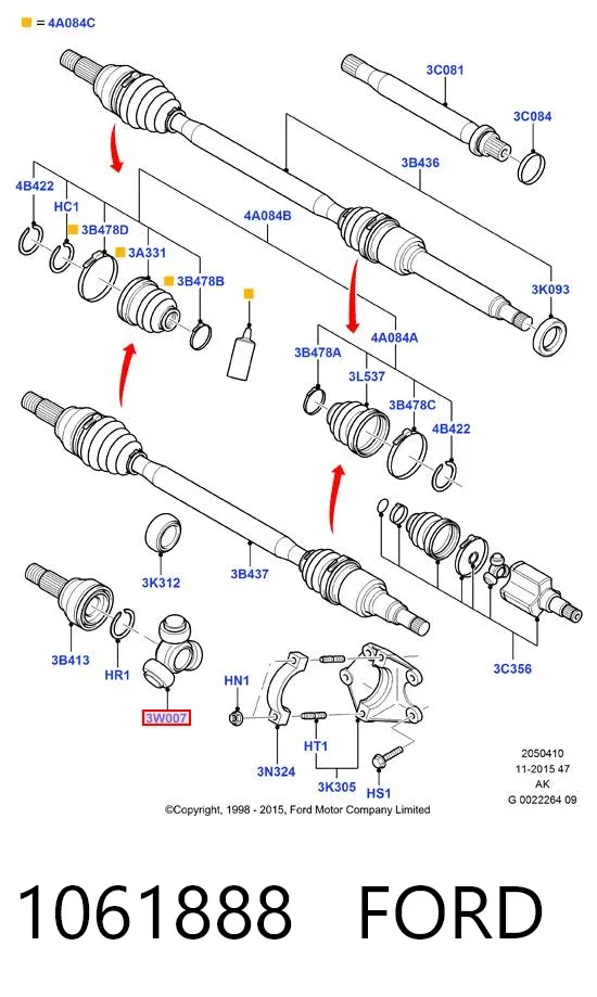 Тришип 1061888 Ford