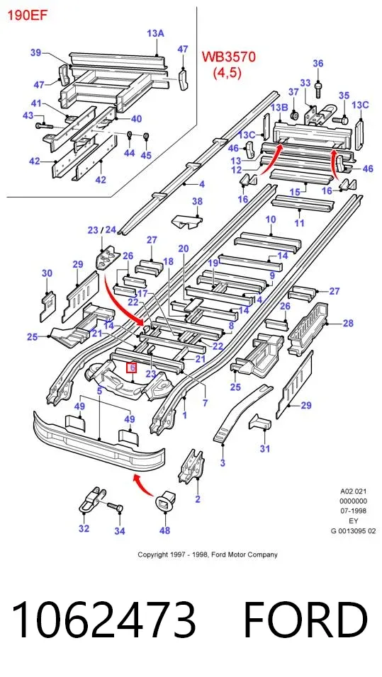 Подрамник передний 1062473 Ford