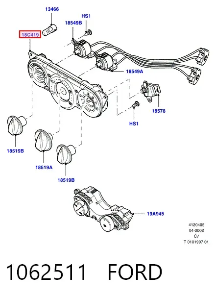 Блок управления кондиционером Ford Focus I