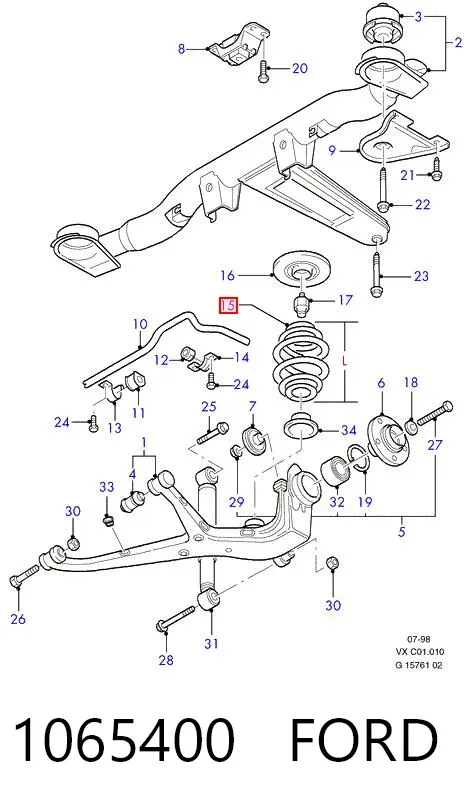 Задняя пружина 1065400 Ford