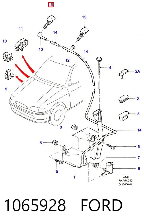 Форсунка омывателя 1065928 Ford