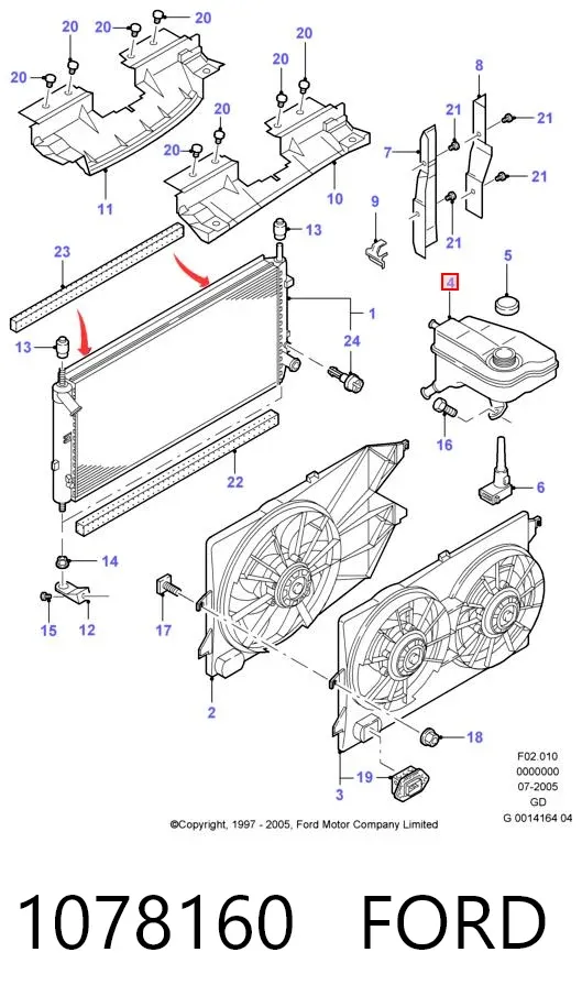 Крышка расширительного бачка 1078160 Ford