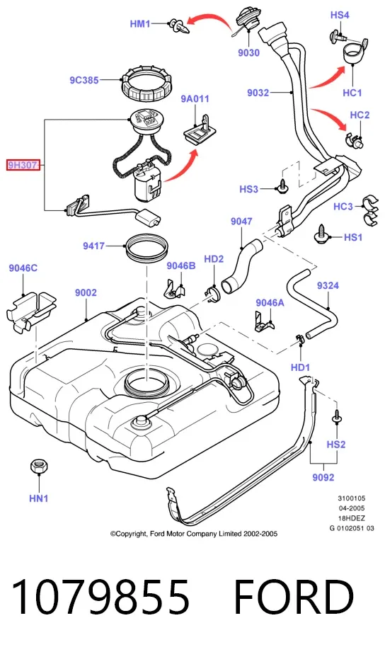 Бензонасос 1079855 Ford