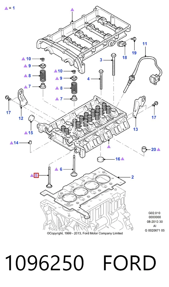 Впускной клапан 1096250 Ford