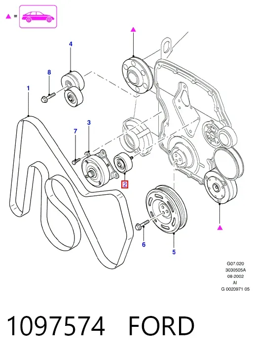 Паразитный ролик 1097574 Ford