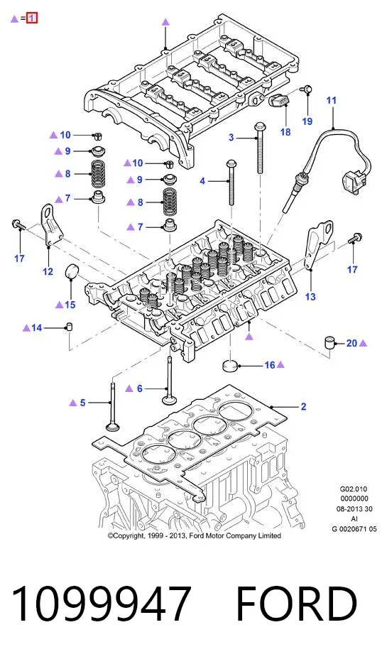 ГБЦ 1099947 Ford